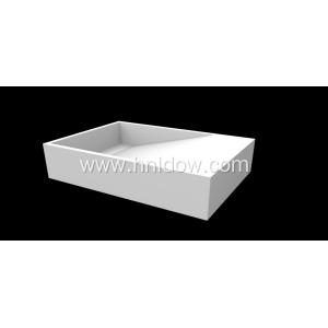 Solid surface not ceramic counter washbasin